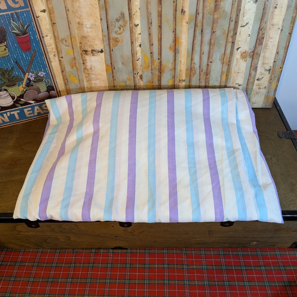 Striped Pastel Colored Muslin Fitted Sheet